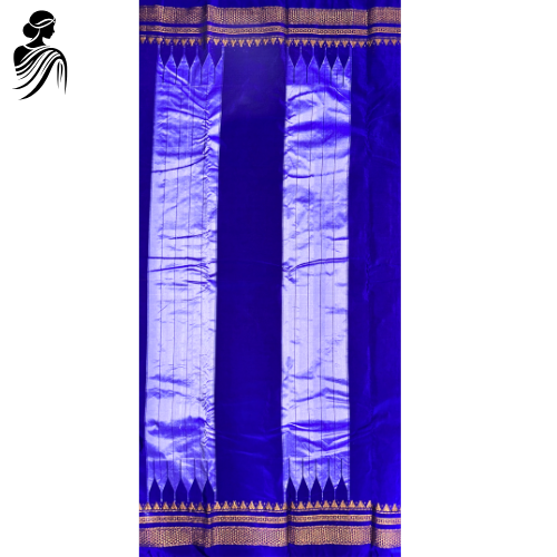 Yellow Soft Silk ilkal Saree(Blue Border)