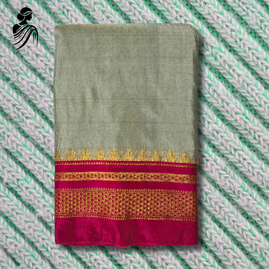 Mint Green Soft Silk Ilkal Saree
