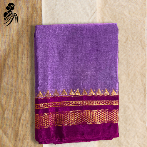 Purple Soft Silk Ilkal Saree