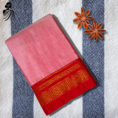 Pink Soft Silk Ilkal Saree