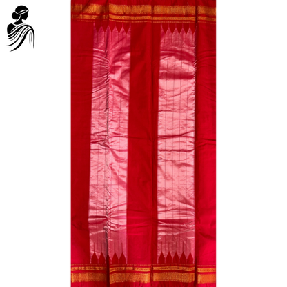 Pink Soft Silk Ilkal Saree